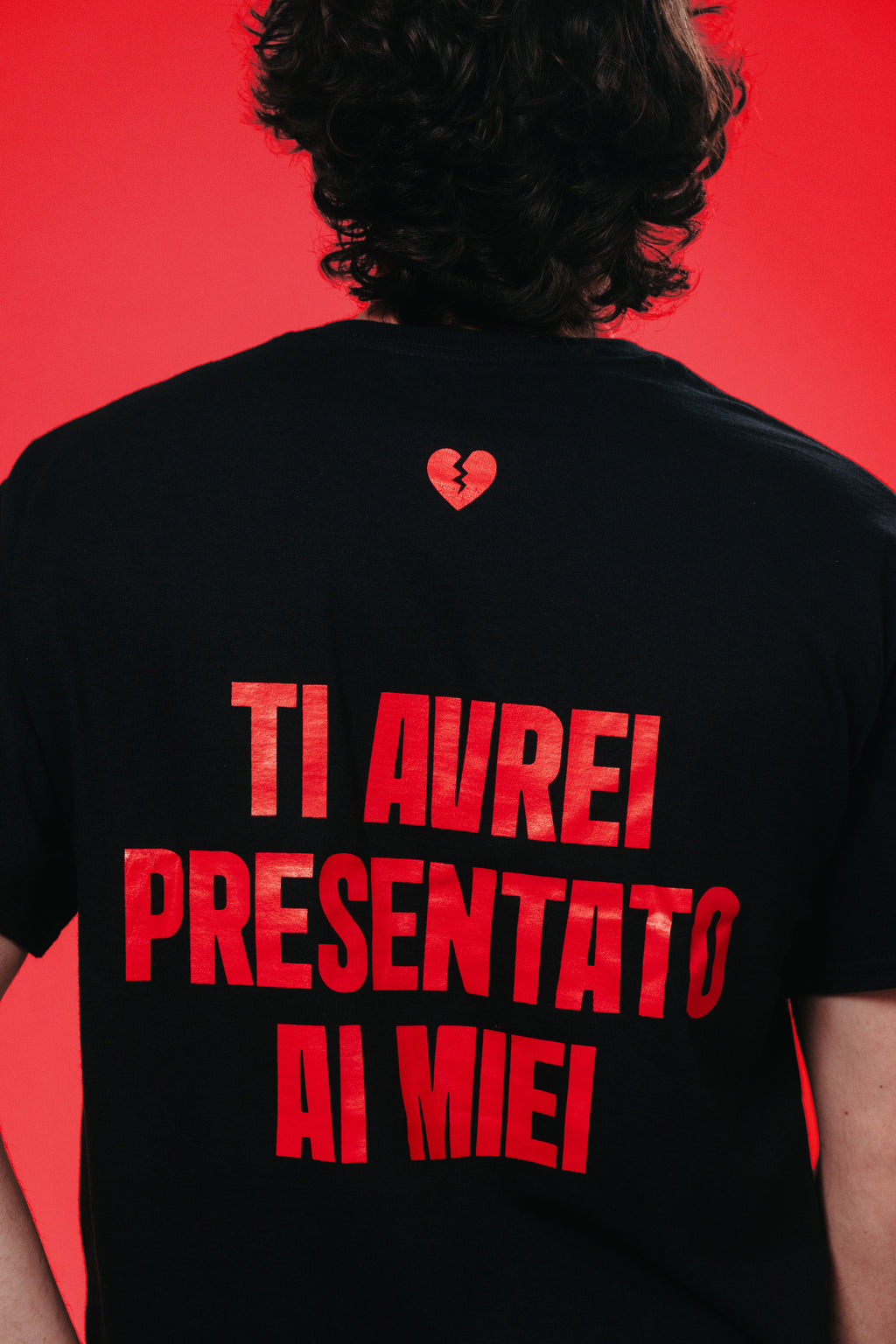 Maglietta Nera Lacrima con frase sul retro – Ti avrei presentato ai miei