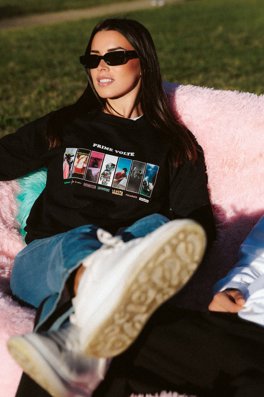 Felpa Girocollo Prime Volte Nera