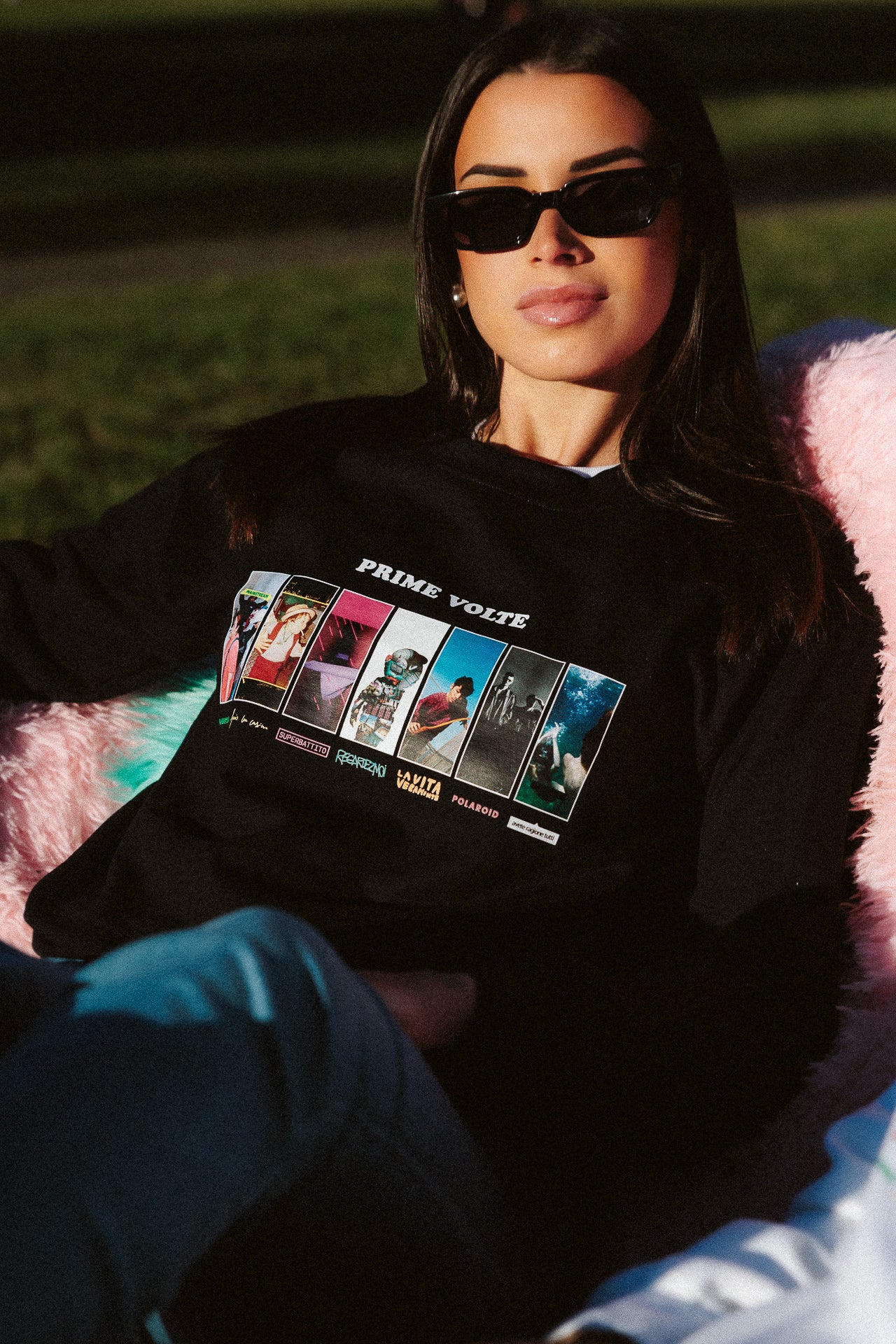 Felpa Girocollo Prime Volte Nera