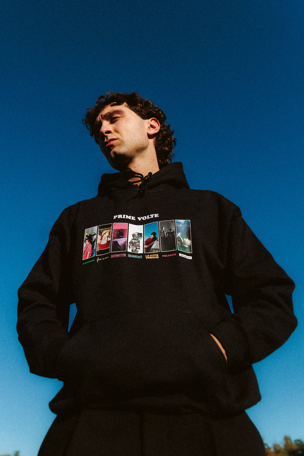 Felpa Hoodie Prime Volte Nera