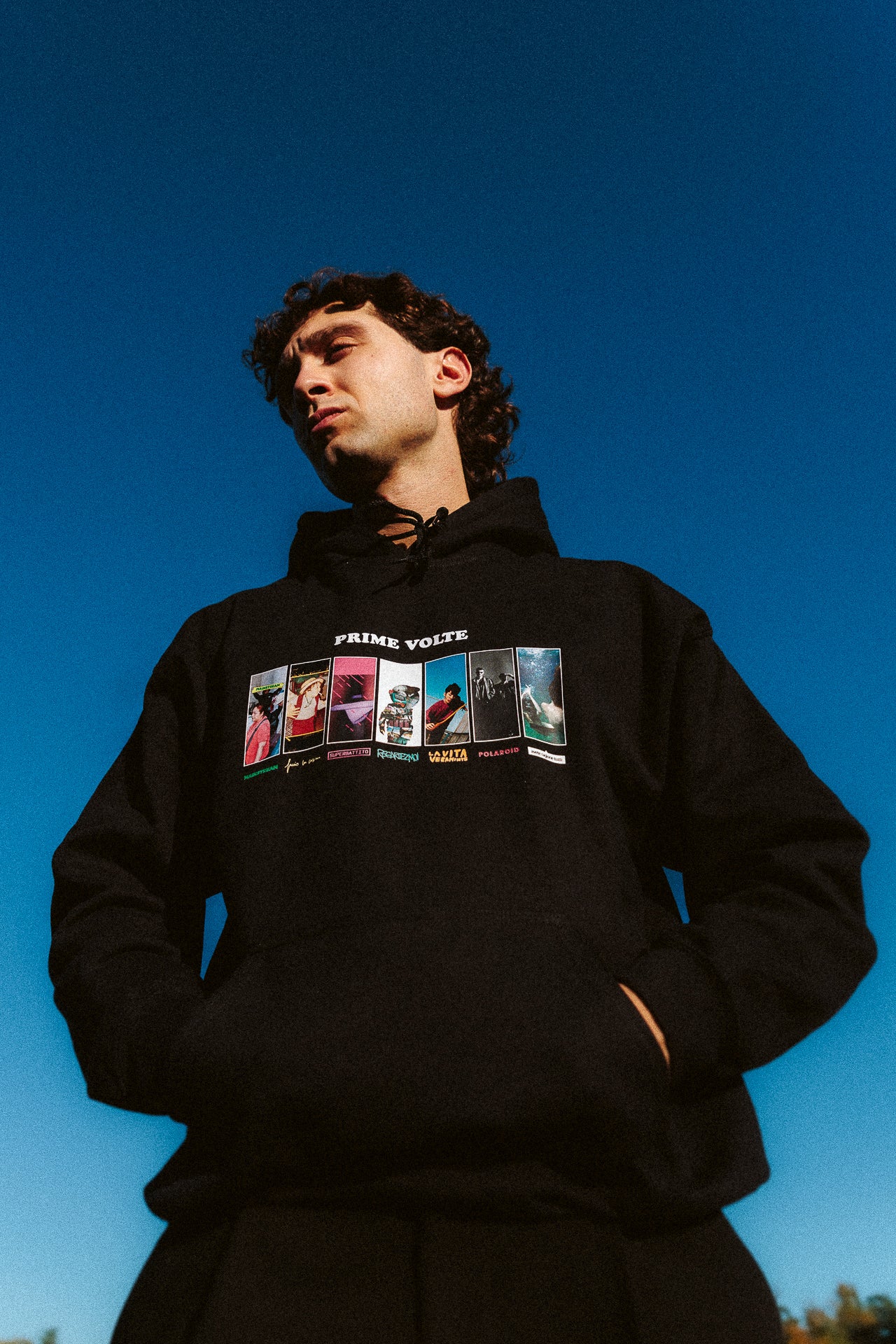 Felpa Hoodie Prime Volte Nera