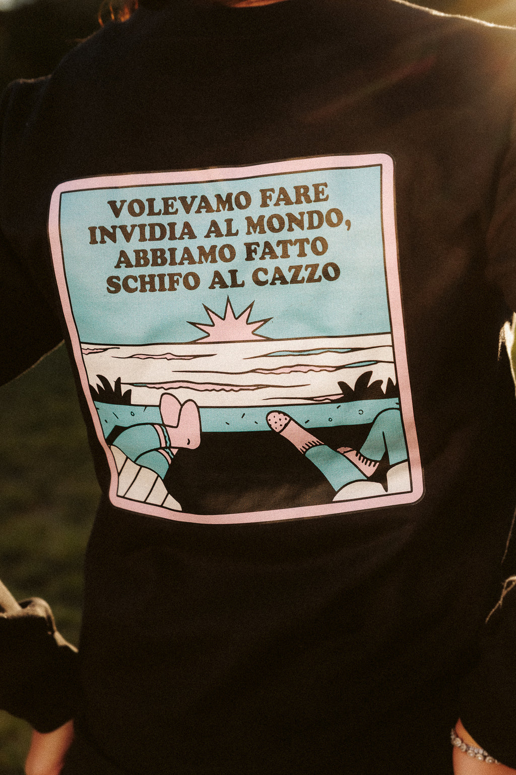 Felpa Girocollo Fare Schifo Nera