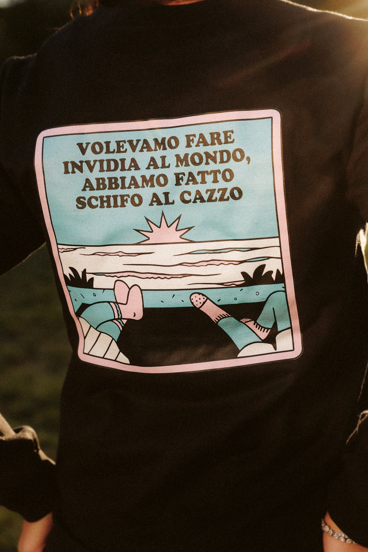 Felpa Girocollo Fare Schifo Nera