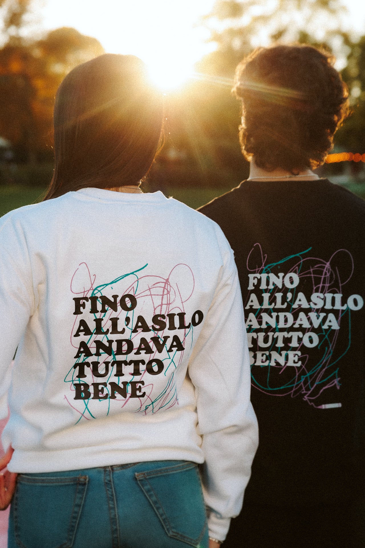 Felpa Girocollo Asilo Bianca