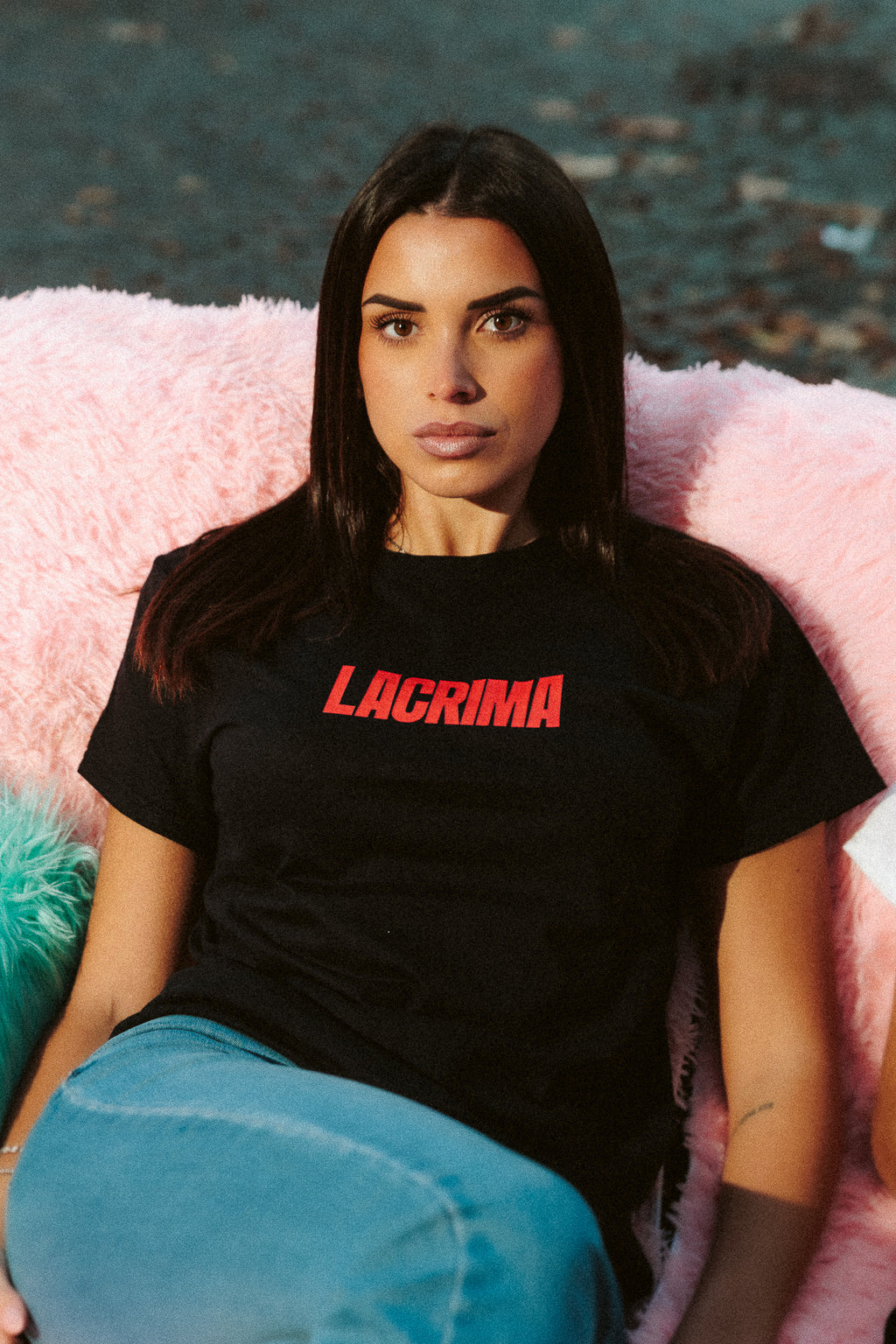 T-shirt Mi Manchi Nera Rossa