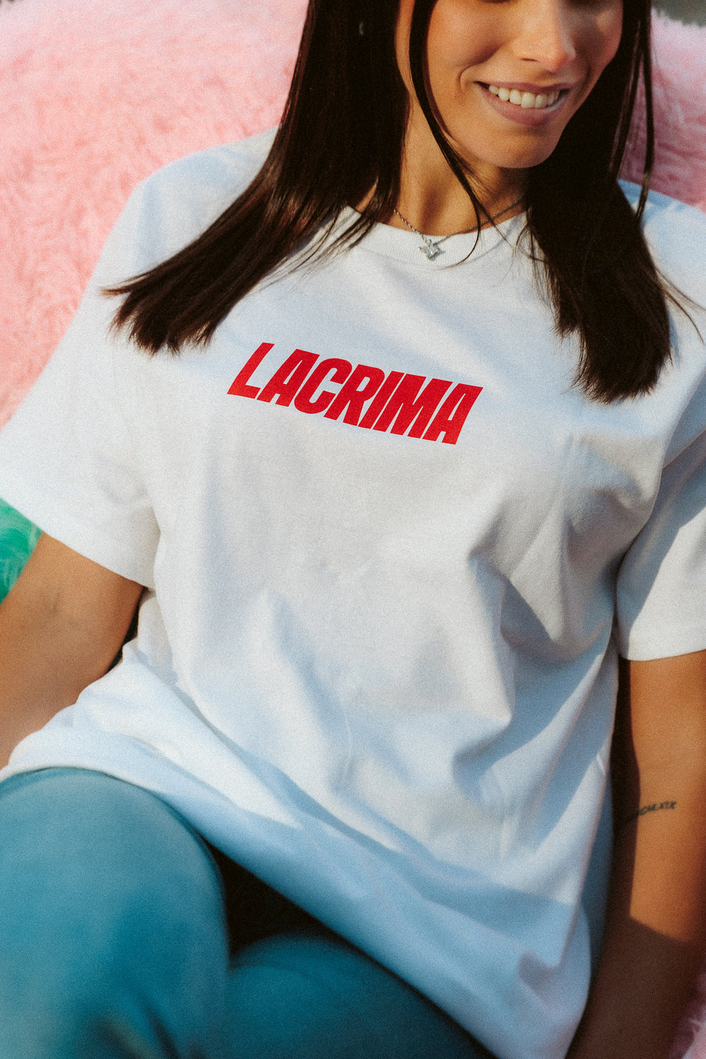 T-shirt Mi Manchi Bianca Rossa