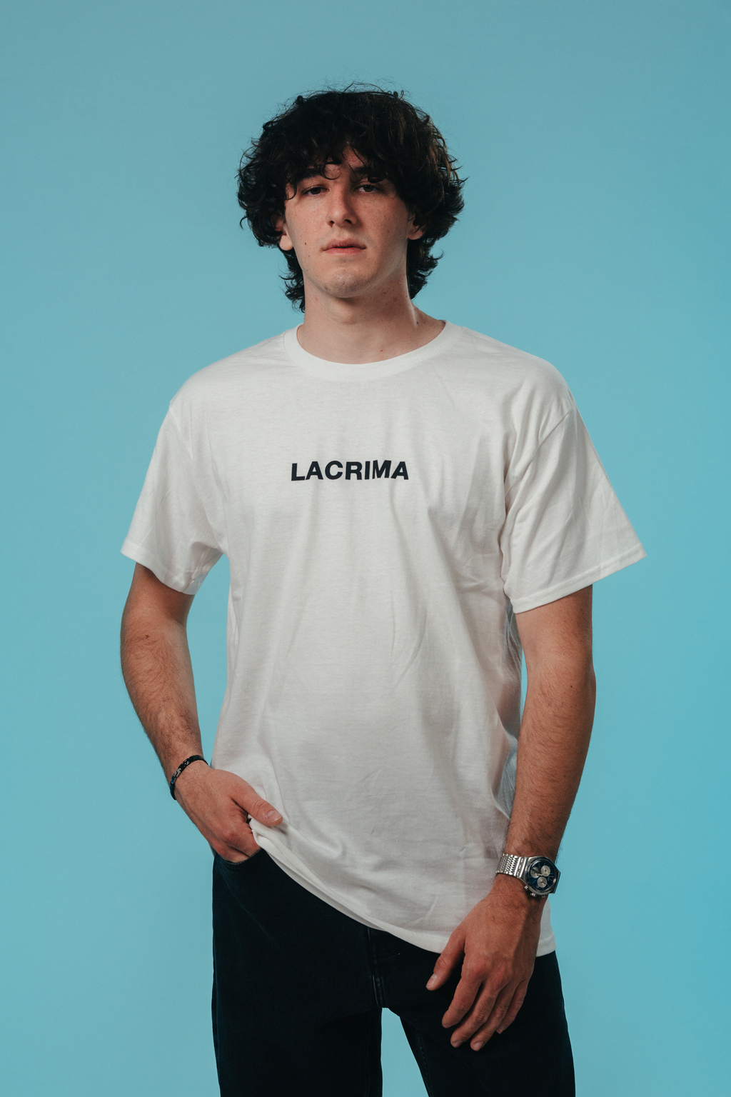 Maglietta Bianca Lacrima con frase sul retro OG