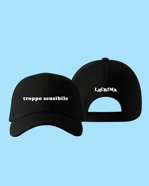 Cappellino Troppo Sensibile Nero Ricamato