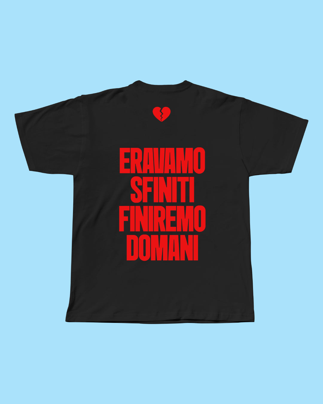 T-shirt Finiremo Nera Rossa