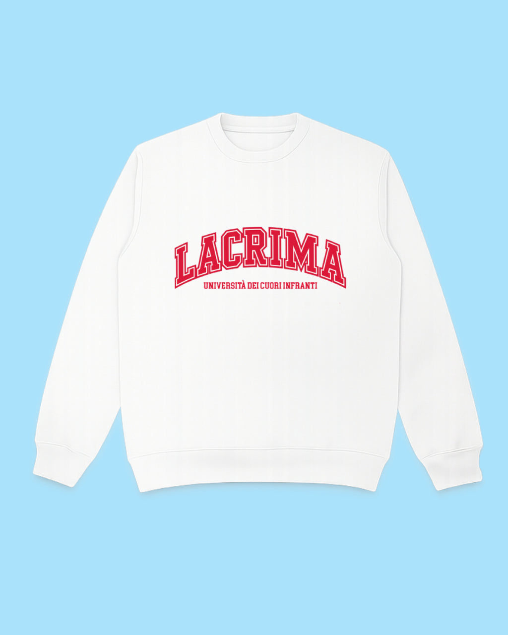 Felpa Girocollo College Bianca