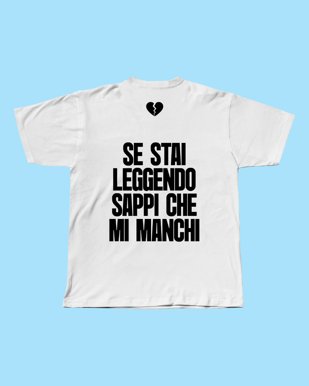 T-shirt Mi Manchi Bianca Nera