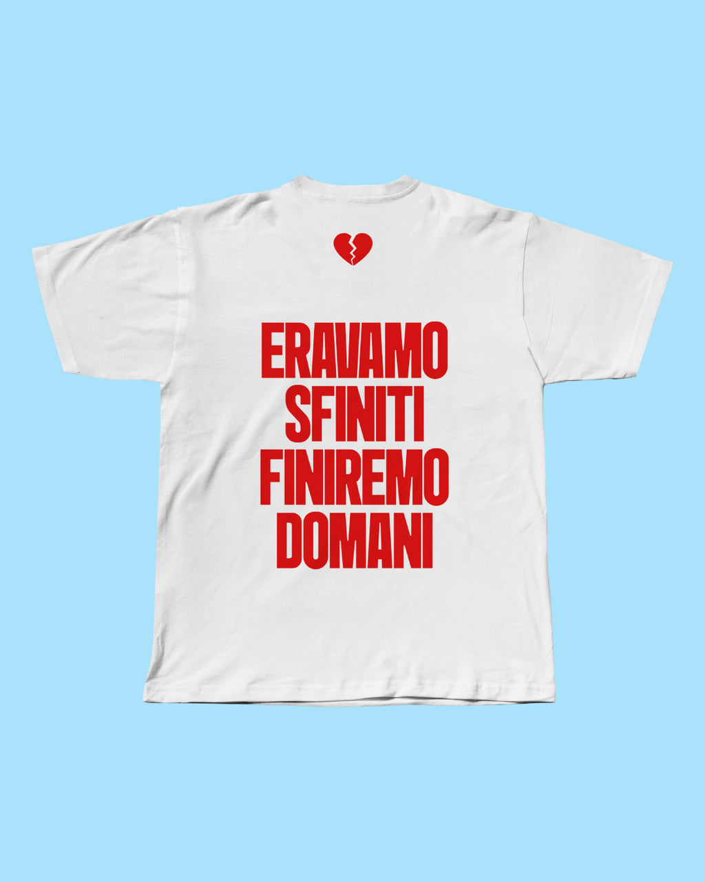 T-shirt Finiremo Bianca Rossa