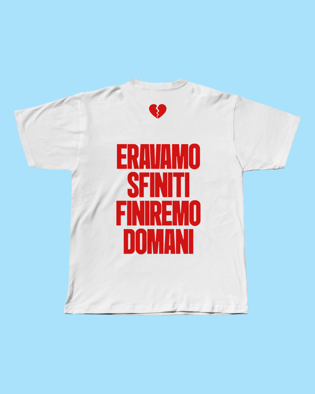 T-shirt Finiremo Bianca Rossa