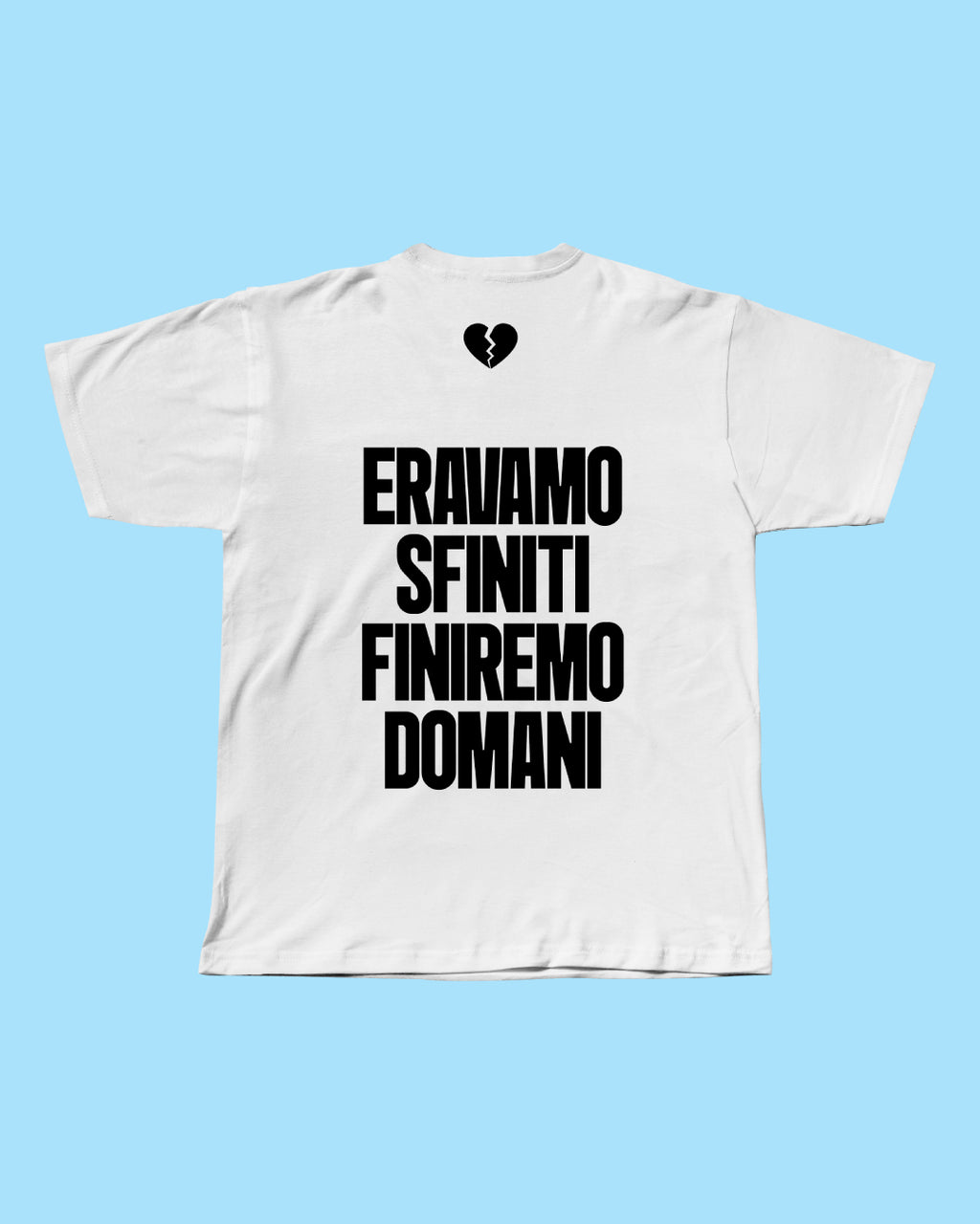 T-shirt Finiremo Bianca Nera