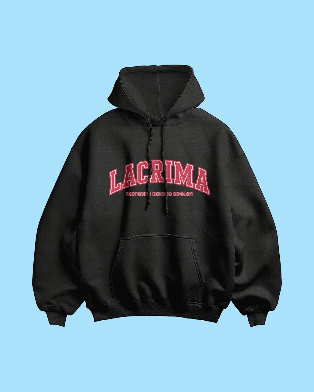 Felpa Hoodie College Nera