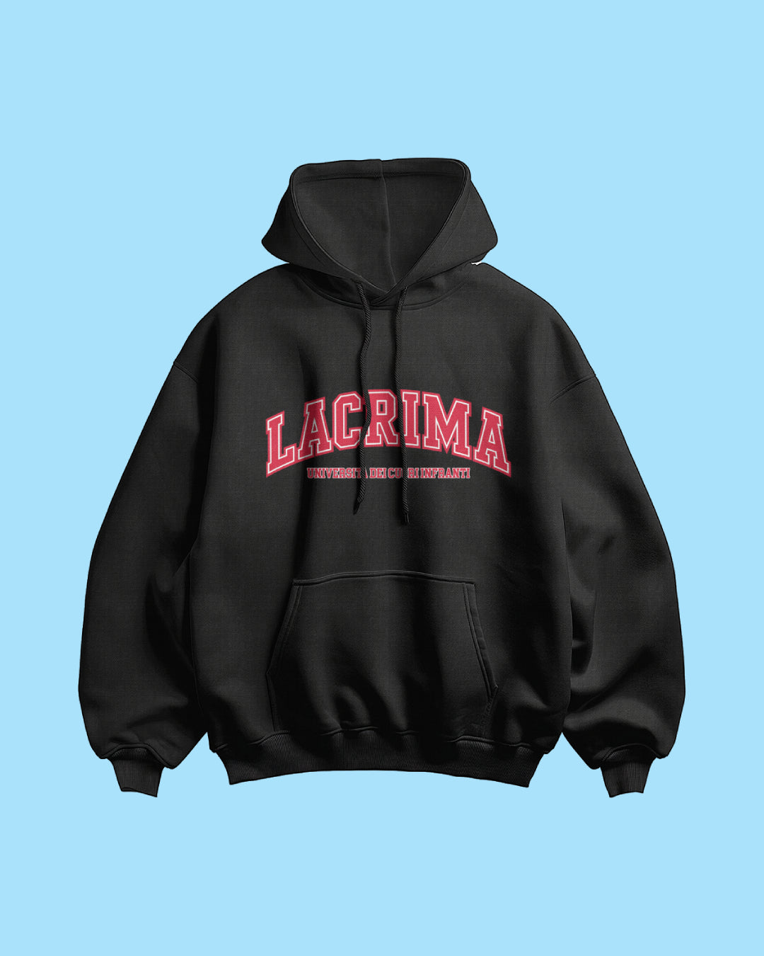 Felpa Hoodie College Nera