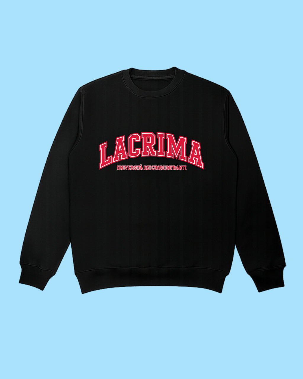 Felpa Girocollo College Nera