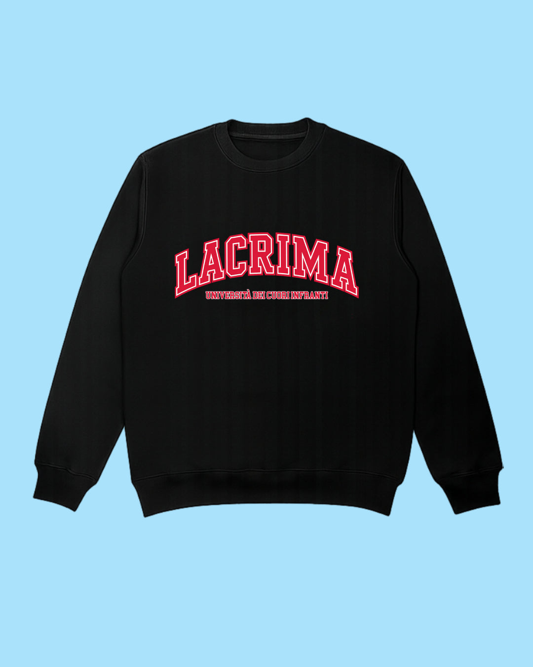 Felpa Girocollo College Nera