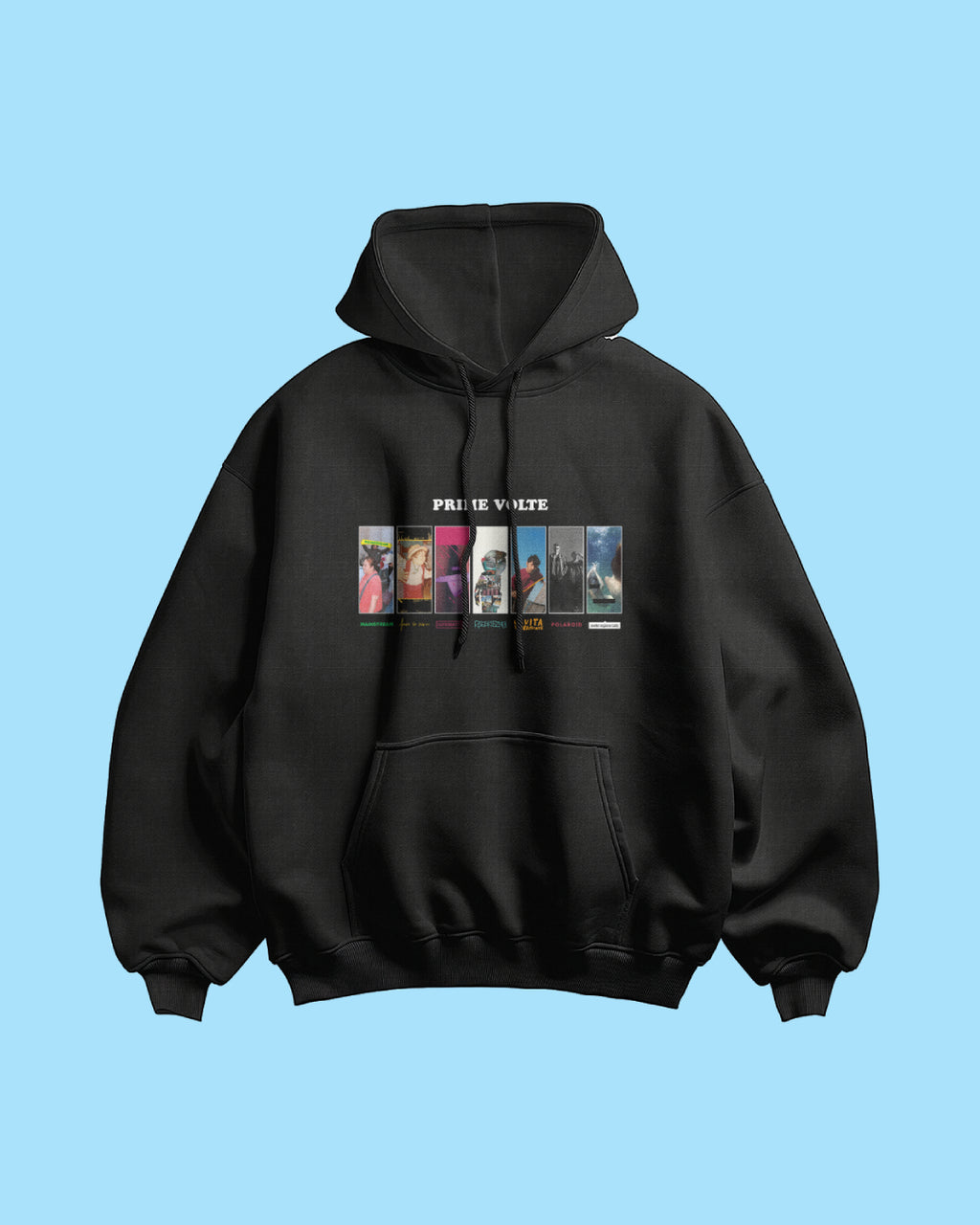 Felpa Hoodie Prime Volte Nera