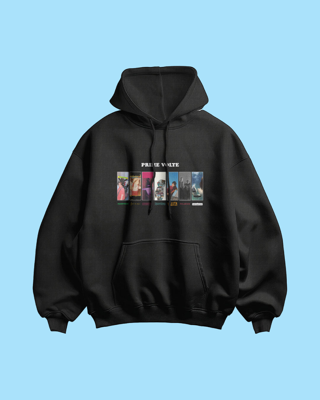 Felpa Hoodie Prime Volte Nera