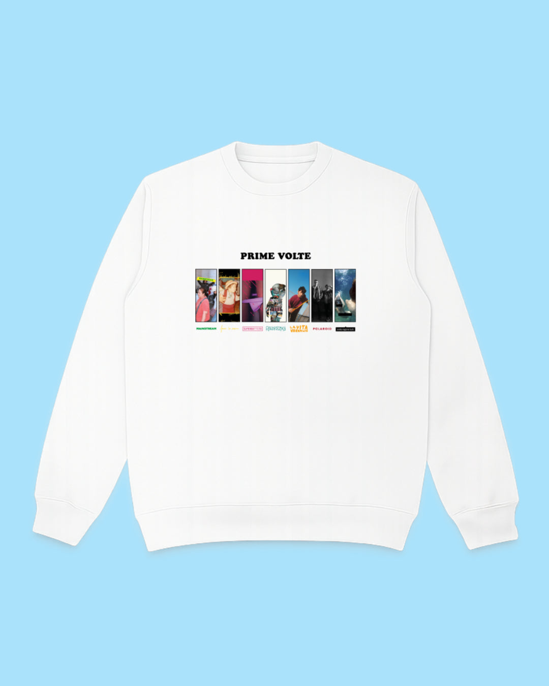 Felpa Girocollo Prime Volte Bianca